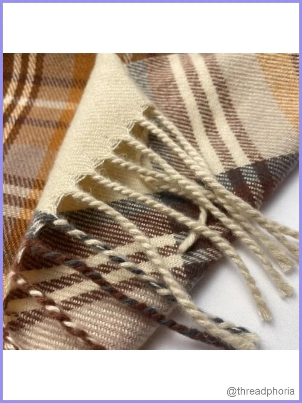 Classic Plaid Tassel Scarf Wrap - Soft Lightweight Polyester Winter Neck Warmer